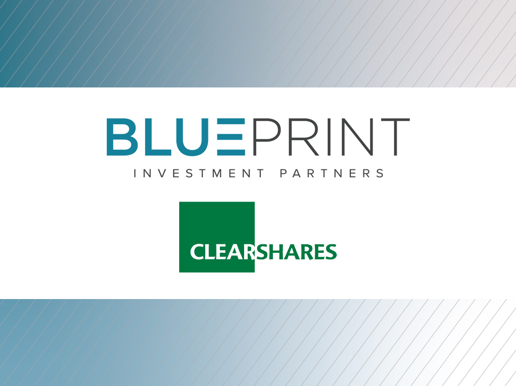 Logos for Blueprint Investment Partners and ClearShares
