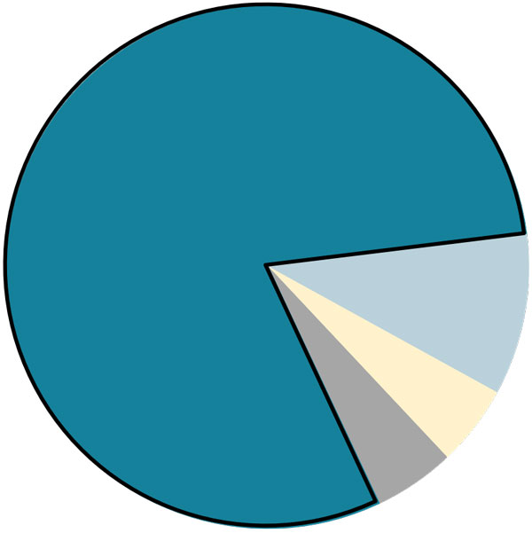 Pie chart illustrating Blueprint positioning during a usual market environment